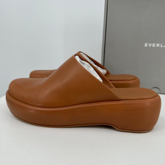 Everlane The Puffa Flatform in Brown Leather sz 7.5 Women's Chunky Platform Clog - Picture 5 of 12